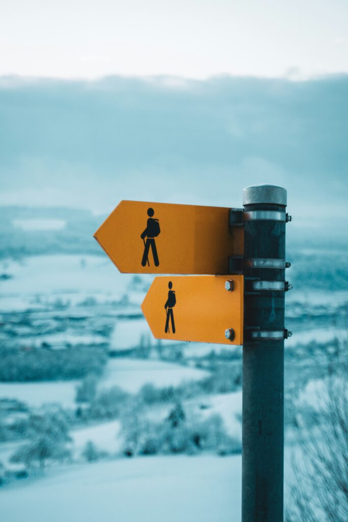 Leadership sign on flagpost